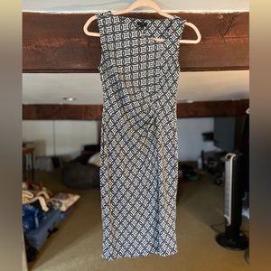 Asymmetrical neckline comfort stretch work dress